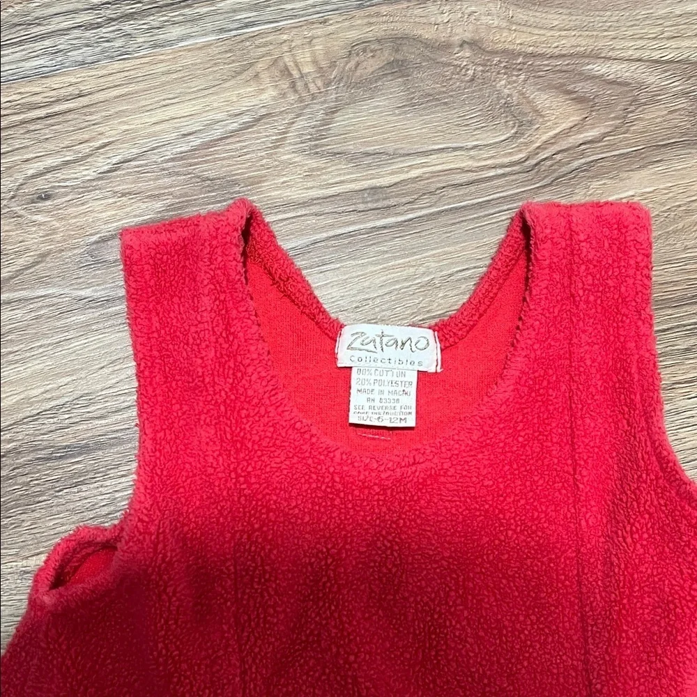 Zutano Bright Red Terry Cloth Swing Dress